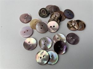 Perlemors knap - sart rosa, 15 mm